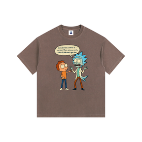 NGC “Sometimes Science” Funny Cartoon Tee - Loose Fit Drop Shoulder Graphic Premium T-Shirt