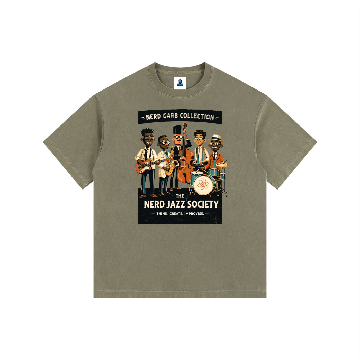 NGC Nerd Jazz Society Graphic Tee - Loose Fit Drop Shoulder Graphic Premium T-Shirt
