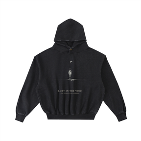 Lost in the Void Frayed Enzyme Washed Oversized Hoodie