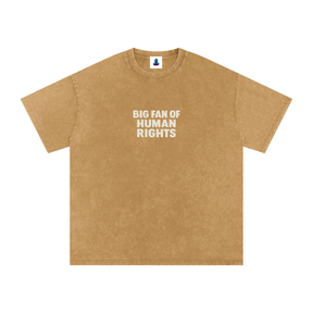 Premium Human Rights Snow Washed Oversized Cotton T-Shirt