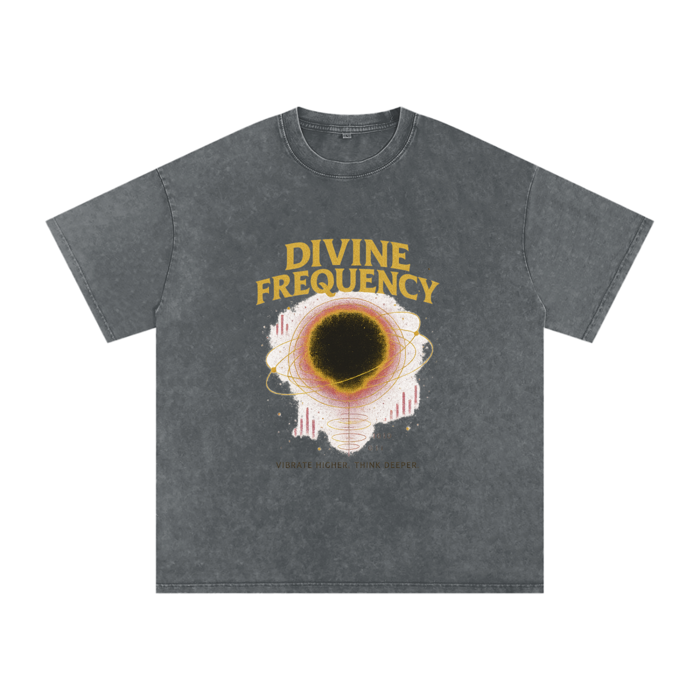 “Divine Frequency” Snow Washed Oversized Cotton T-Shirt