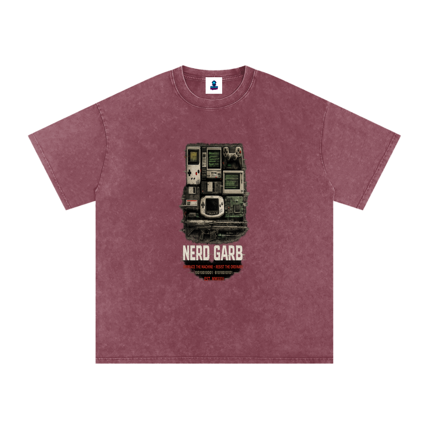 Retro Tech Archive Snow Washed Oversized T-Shirt