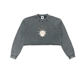 N.G.C Archive Snow Washed Raw Edge Cropped Sweatshirt