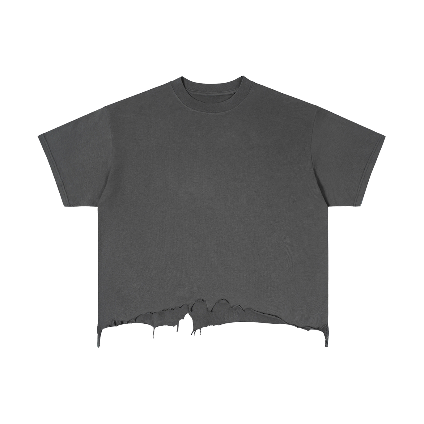 Vintage Wash Distressed Hem Boxy T-Shirt