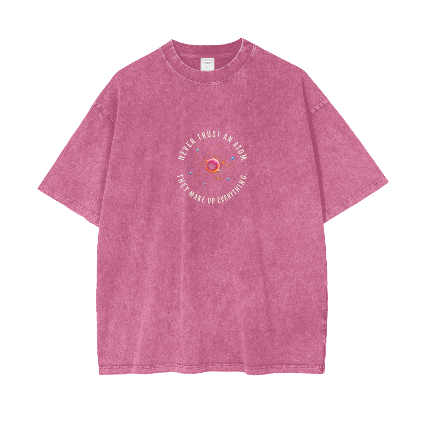 Never Trust an Atom Oversized Snow Wash T-Shirt