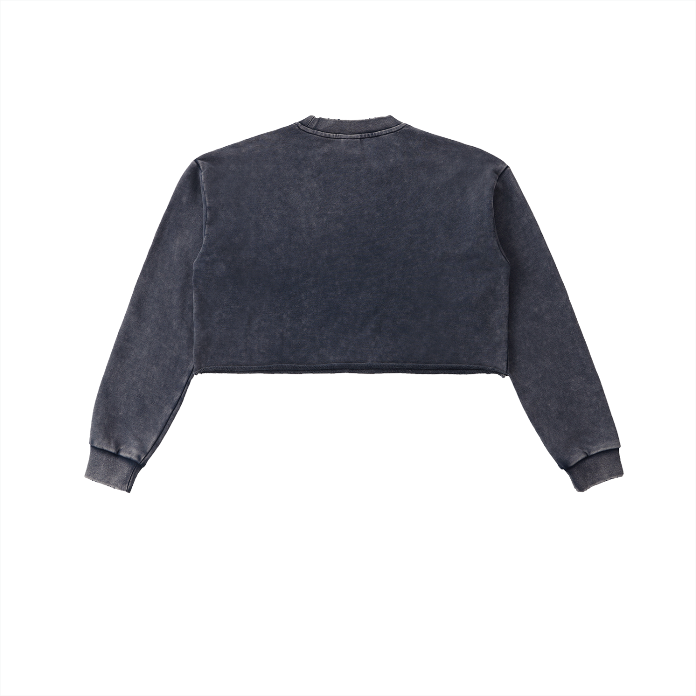N.G.C Archive Snow Washed Raw Edge Cropped Sweatshirt