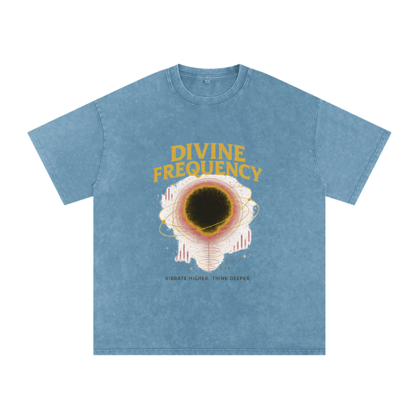 “Divine Frequency” Snow Washed Oversized Cotton T-Shirt