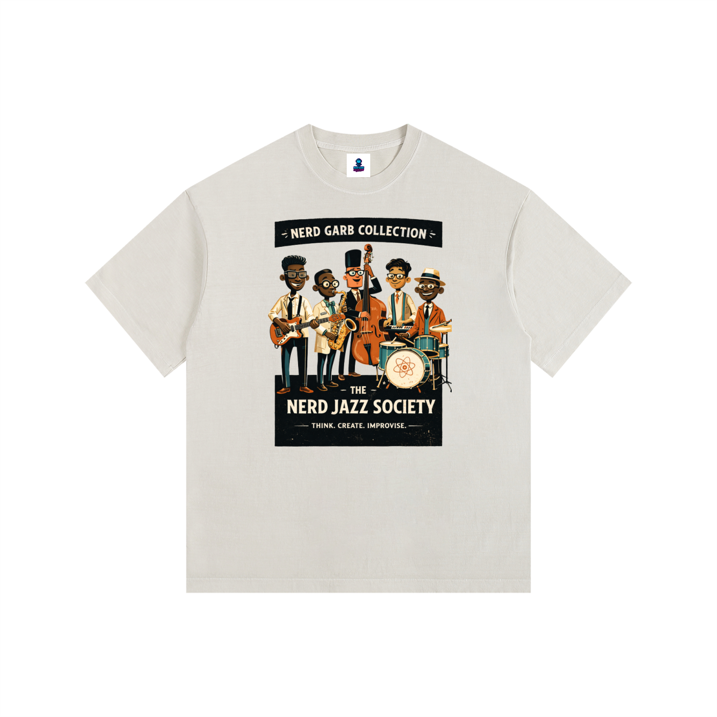 NGC Nerd Jazz Society Graphic Tee - Loose Fit Drop Shoulder Graphic Premium T-Shirt