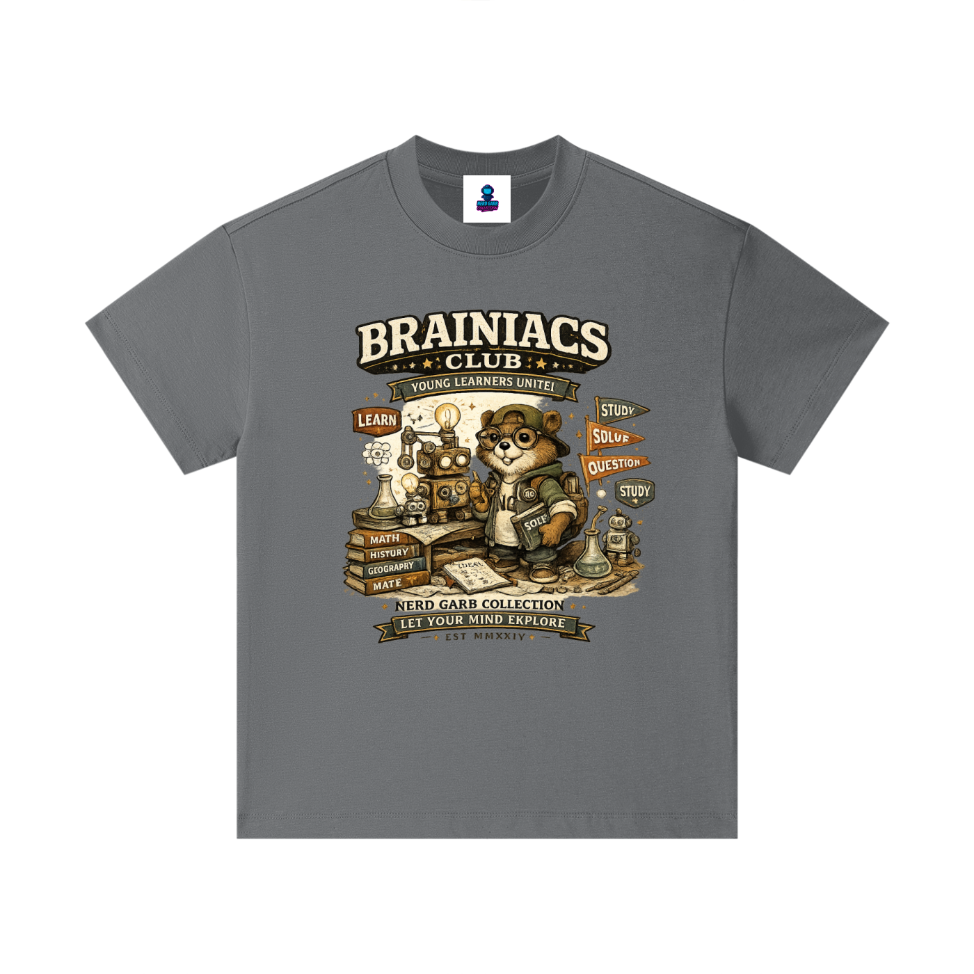 Brainiacs Club Kids Graphic Cotton Tee
