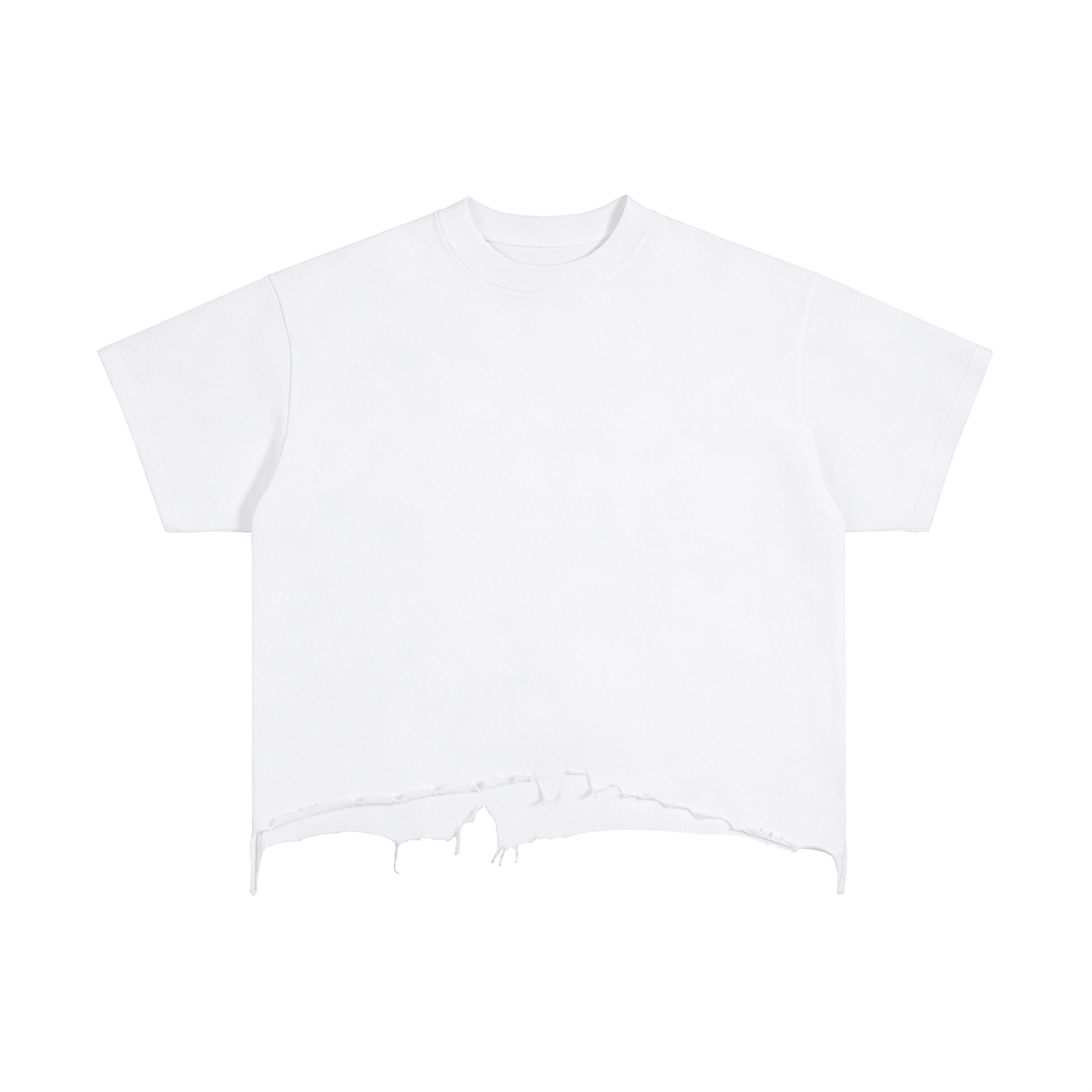 Vintage Wash Distressed Hem Boxy T-Shirt