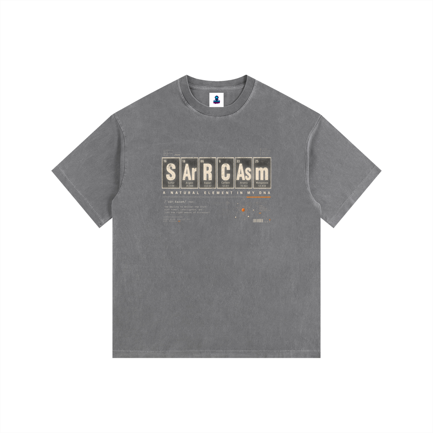 SArCAsM Element Vintage Wash Oversized Cotton Tee