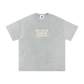 Premium Human Rights Snow Washed Oversized Cotton T-Shirt