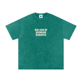 Premium Human Rights Snow Washed Oversized Cotton T-Shirt