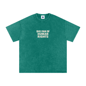 Premium Human Rights Snow Washed Oversized Cotton T-Shirt