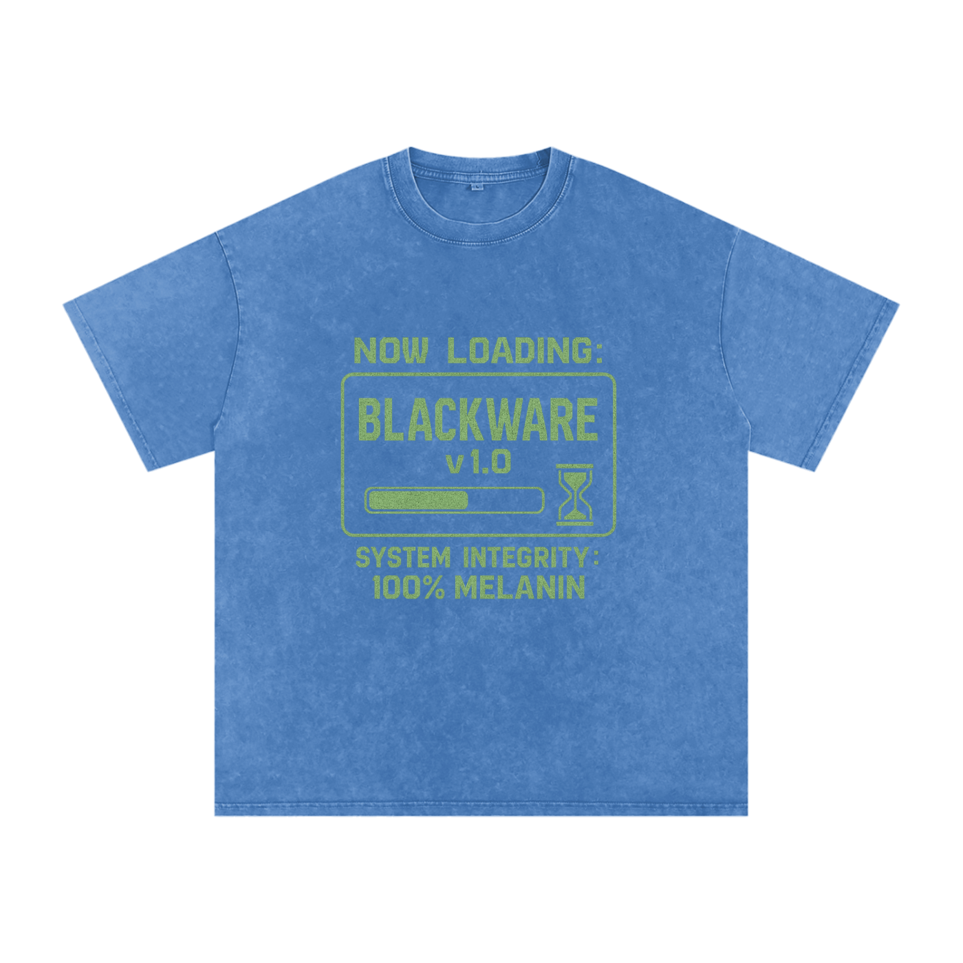 “Now Loading” Snow Washed Oversized Cotton T-Shirt
