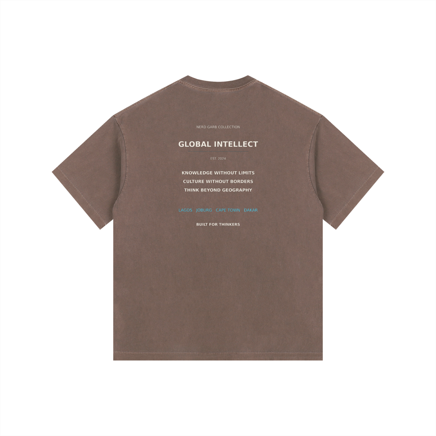 NGC Global Science Washed Tee - Loose Fit Drop Shoulder Graphic Premium T-Shirt