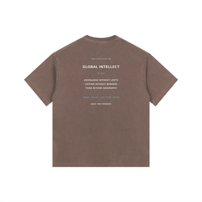 NGC Global Science Washed Tee - Loose Fit Drop Shoulder Graphic Premium T-Shirt