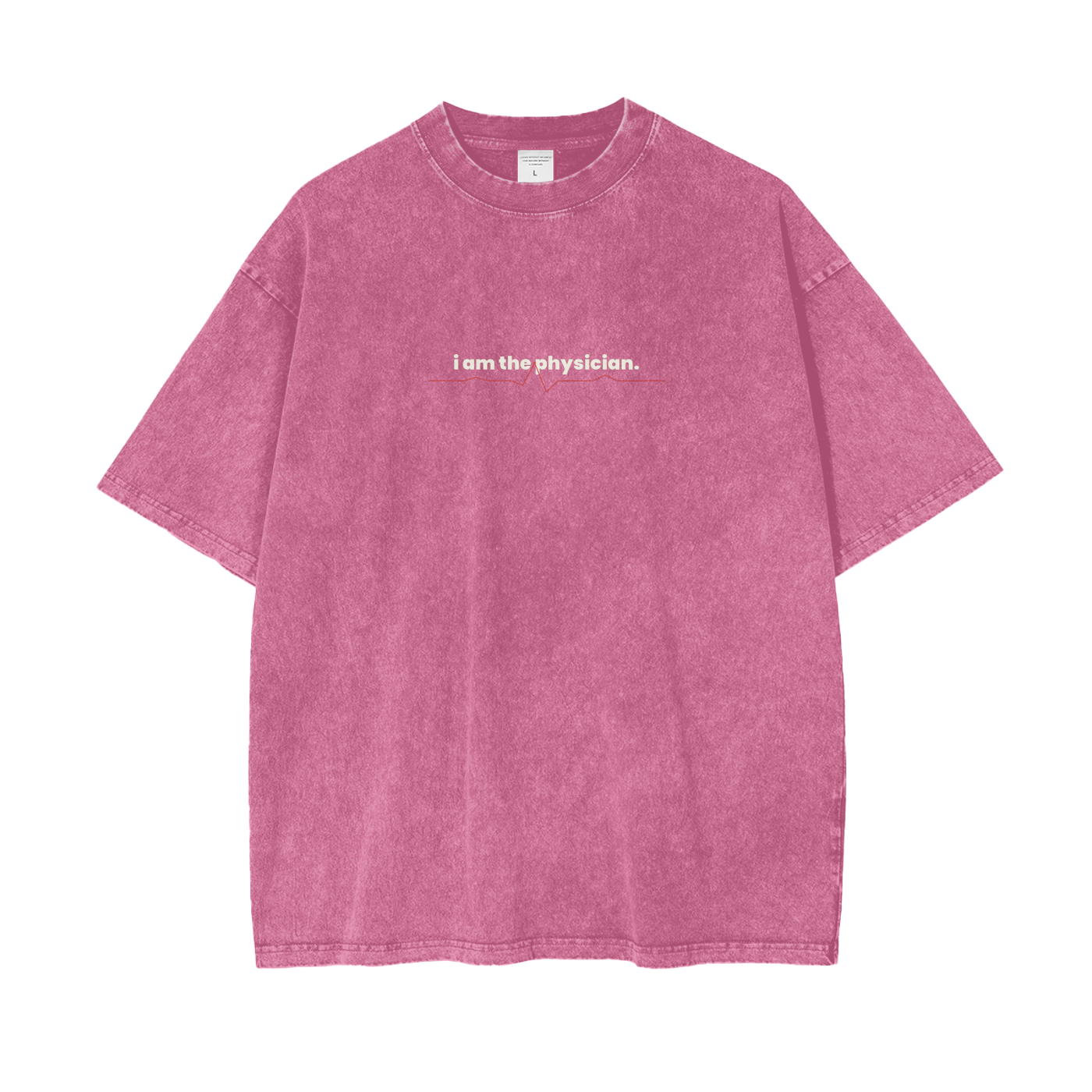Premium I Am the Physician Oversized Snow Wash T-Shirt