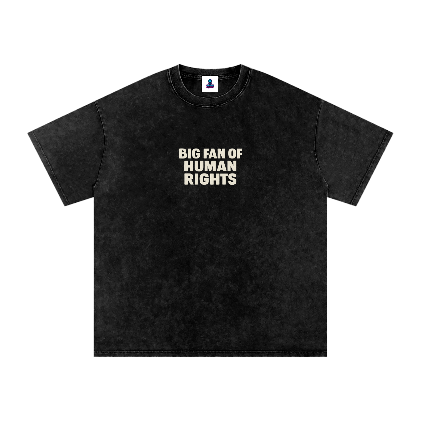 Premium Human Rights Snow Washed Oversized Cotton T-Shirt