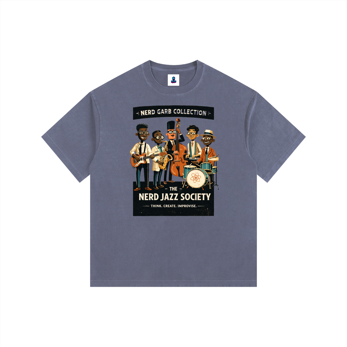 NGC Nerd Jazz Society Graphic Tee - Loose Fit Drop Shoulder Graphic Premium T-Shirt