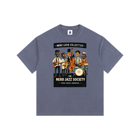 NGC Nerd Jazz Society Graphic Tee - Loose Fit Drop Shoulder Graphic Premium T-Shirt