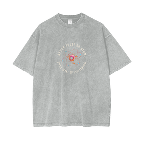 Never Trust an Atom Oversized Snow Wash T-Shirt