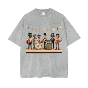 Nerd Jam Session Oversized Snow Wash T-Shirt