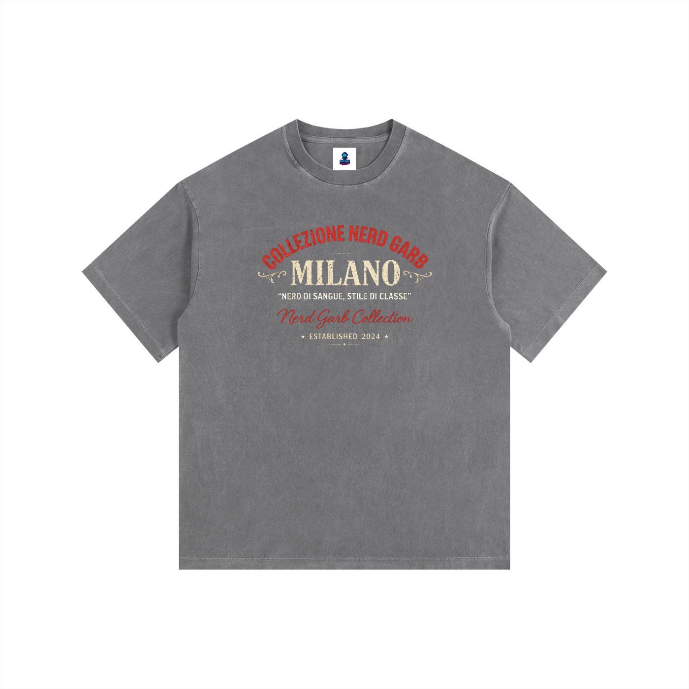 NGC Milano Heritage Logo Tee - Loose Fit Drop Shoulder Graphic Premium T-Shirt