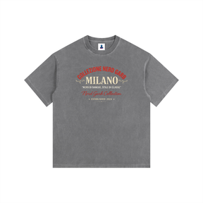 NGC Milano Heritage Logo Tee - Loose Fit Drop Shoulder Graphic Premium T-Shirt
