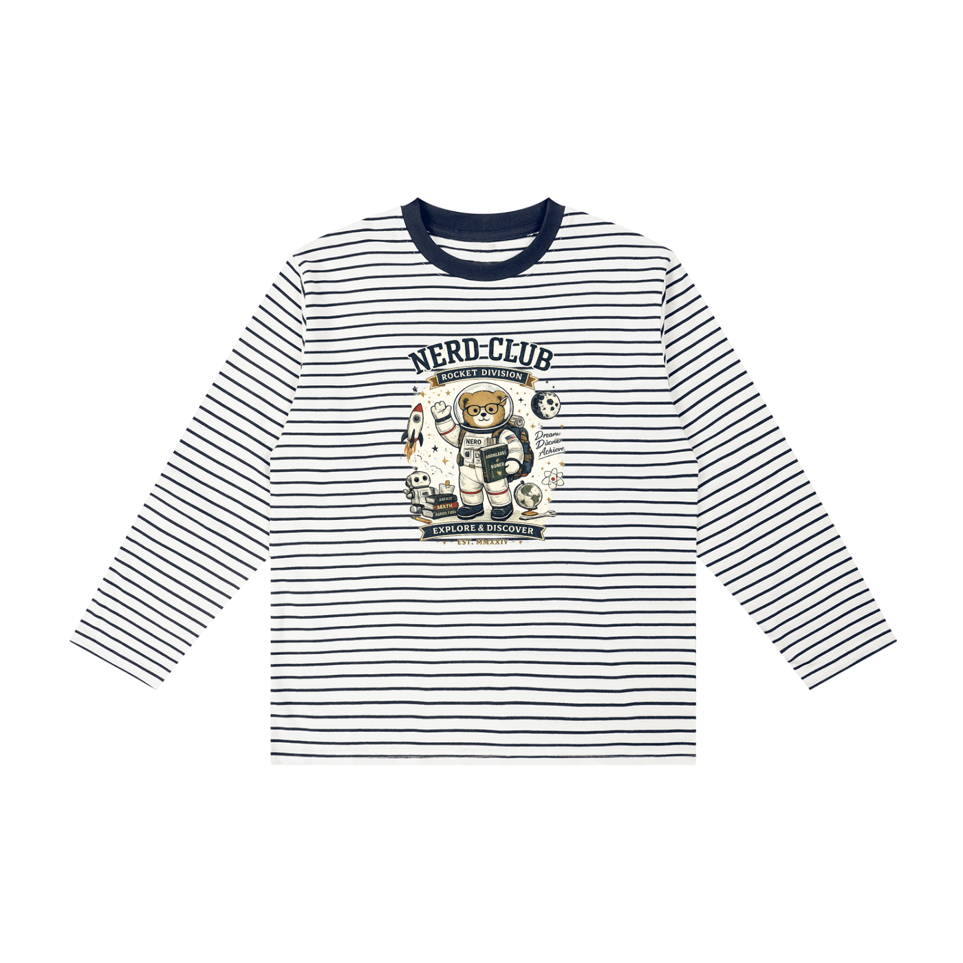 NGC Kids Nerd Club Rocket Division Long Sleeve Tee