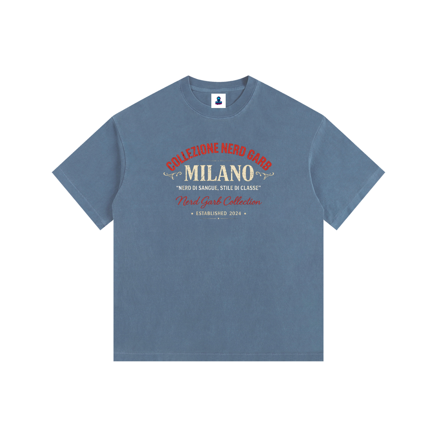 NGC Milano Heritage Logo Tee - Loose Fit Drop Shoulder Graphic Premium T-Shirt