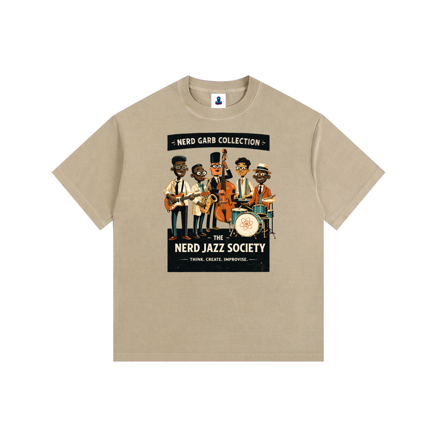 NGC Nerd Jazz Society Graphic Tee - Loose Fit Drop Shoulder Graphic Premium T-Shirt