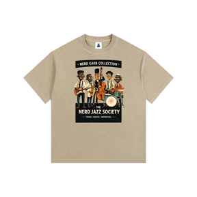 NGC Nerd Jazz Society Graphic Tee - Loose Fit Drop Shoulder Graphic Premium T-Shirt
