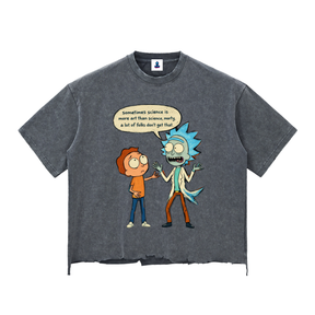 NGC “Sometimes Science” Washed Heavyweight Distressed Tee - Oversized Vintage Graphic Premium T-Shirt