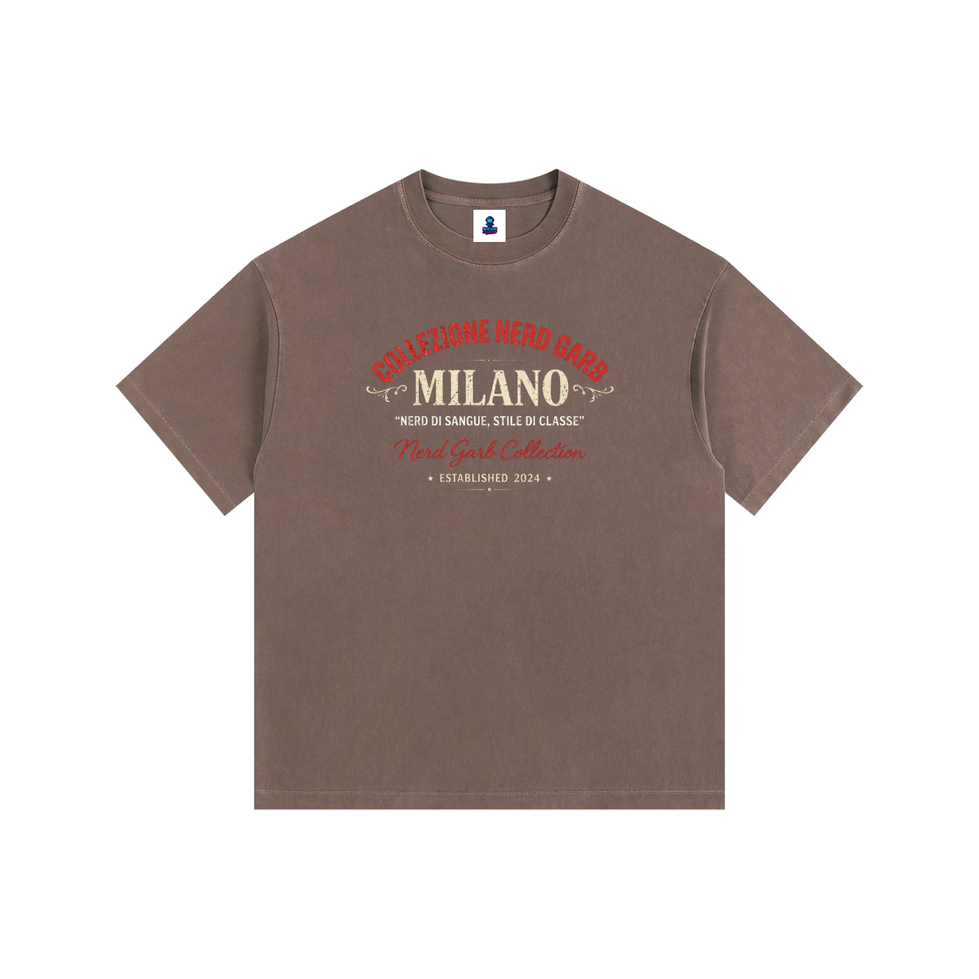 NGC Milano Heritage Logo Tee - Loose Fit Drop Shoulder Graphic Premium T-Shirt