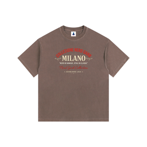 NGC Milano Heritage Logo Tee - Loose Fit Drop Shoulder Graphic Premium T-Shirt