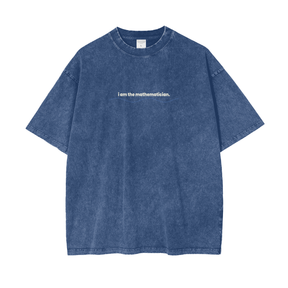 Premium I Am the Mathematician Oversized Snow Wash T-Shirt