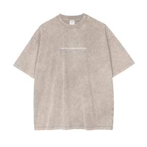 Premium I Am the Mathematician Oversized Snow Wash T-Shirt
