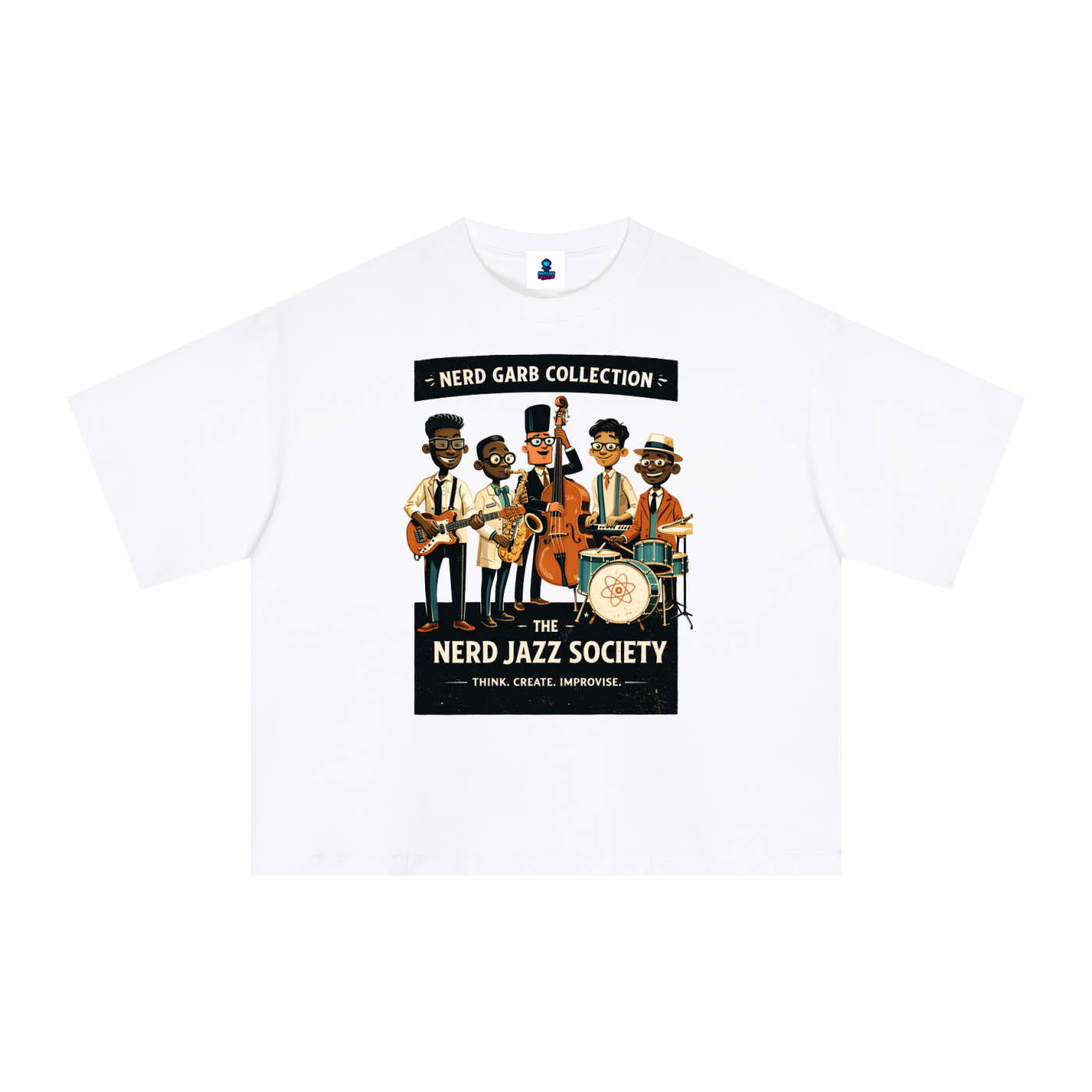 NGC Nerd Jazz Society Tee - Premium Oversized Boxy Nerd Garb Collection Graphic T-Shirt