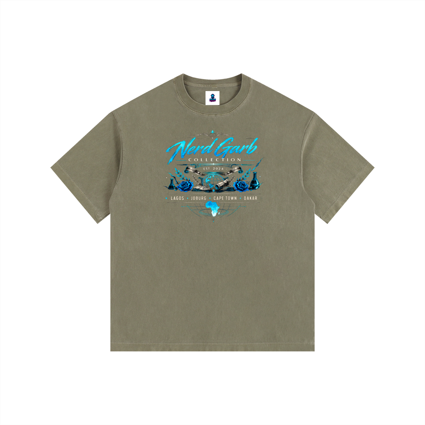 NGC Global Science Washed Tee - Loose Fit Drop Shoulder Graphic Premium T-Shirt