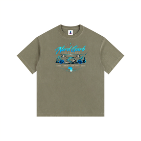 NGC Global Science Washed Tee - Loose Fit Drop Shoulder Graphic Premium T-Shirt