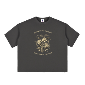 NGC “Beauty in the Struggle” Heavyweight Loose Fit Tee - Raw Edge Streetwear T-Shirt (280 GSM)