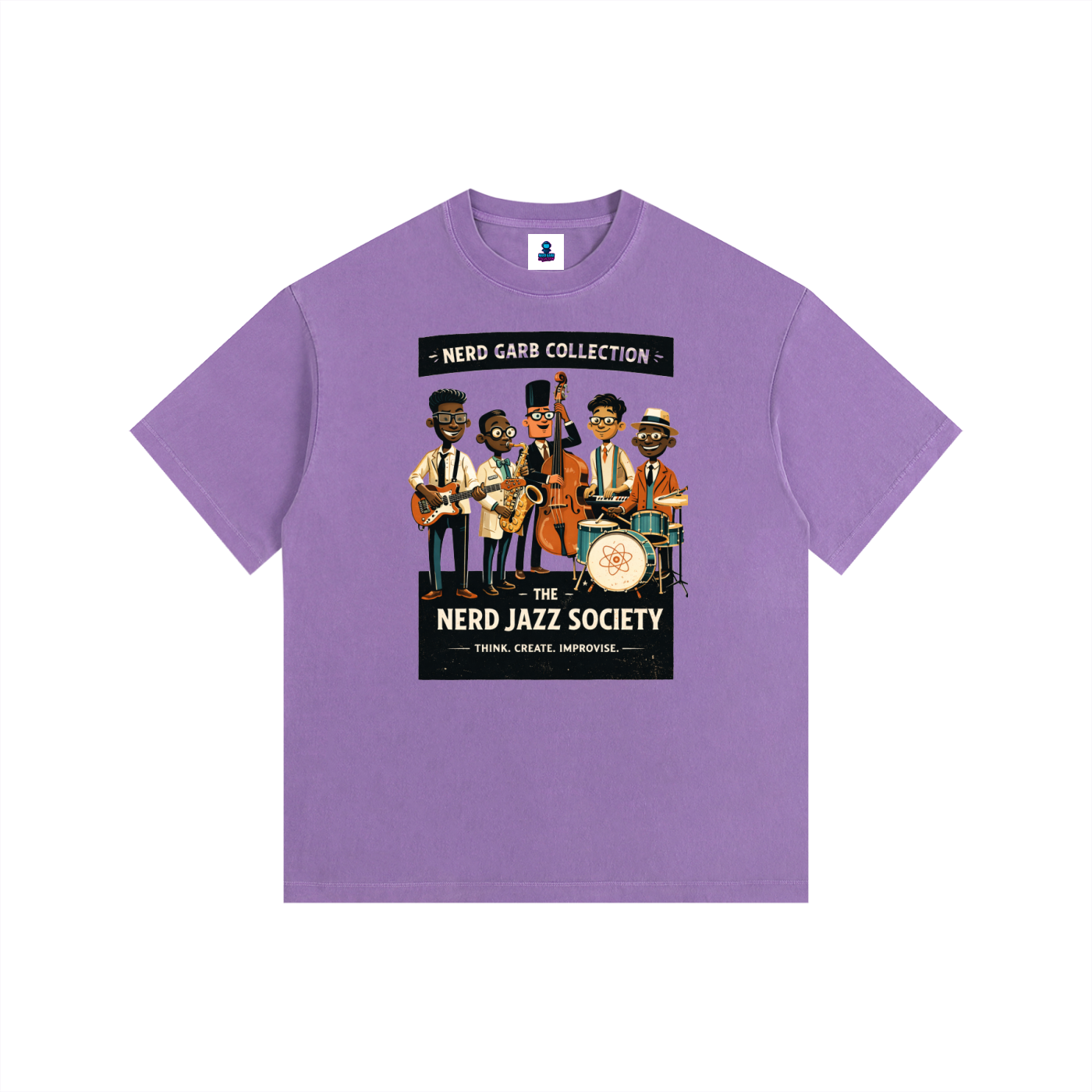 NGC Nerd Jazz Society Graphic Tee - Loose Fit Drop Shoulder Graphic Premium T-Shirt