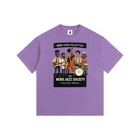 NGC Nerd Jazz Society Graphic Tee - Loose Fit Drop Shoulder Graphic Premium T-Shirt