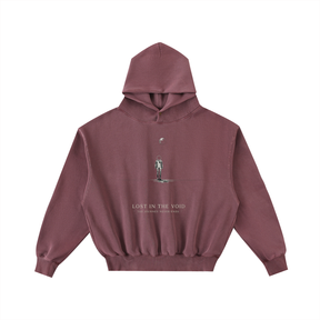 Lost in the Void Frayed Enzyme Washed Oversized Hoodie