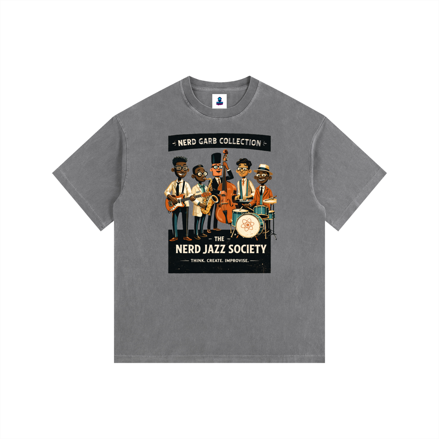 NGC Nerd Jazz Society Graphic Tee - Loose Fit Drop Shoulder Graphic Premium T-Shirt