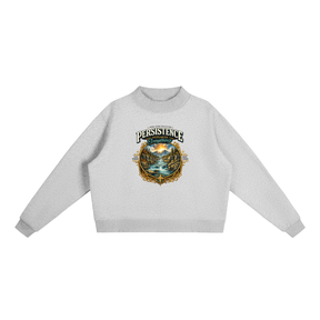 Persistence Outlasts Everything Mock Neck Crop Sweatshirt