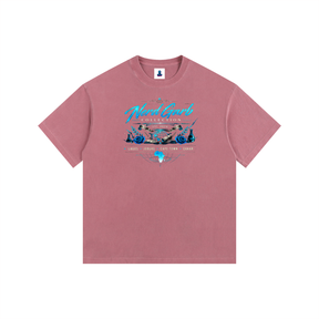 NGC Global Science Washed Tee - Loose Fit Drop Shoulder Graphic Premium T-Shirt