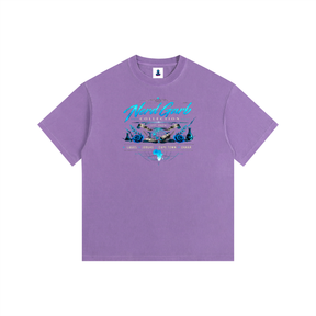 NGC Global Science Washed Tee - Loose Fit Drop Shoulder Graphic Premium T-Shirt