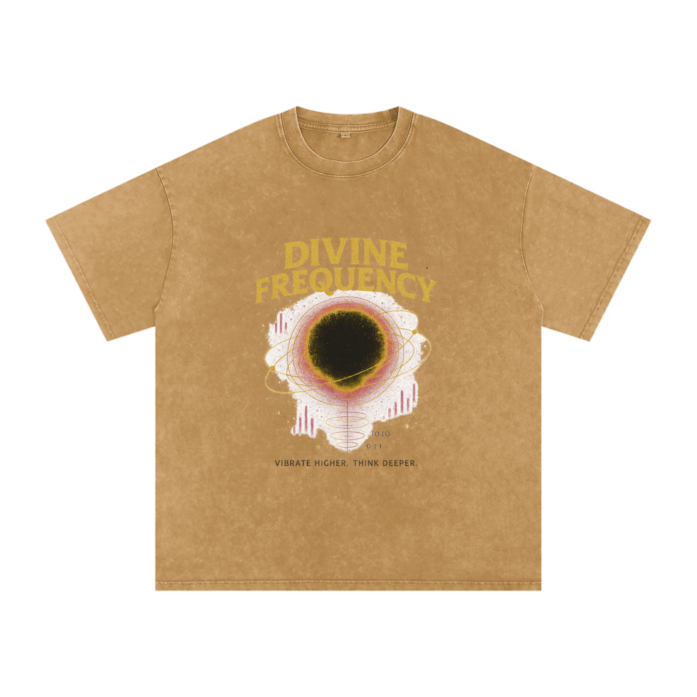 “Divine Frequency” Snow Washed Oversized Cotton T-Shirt
